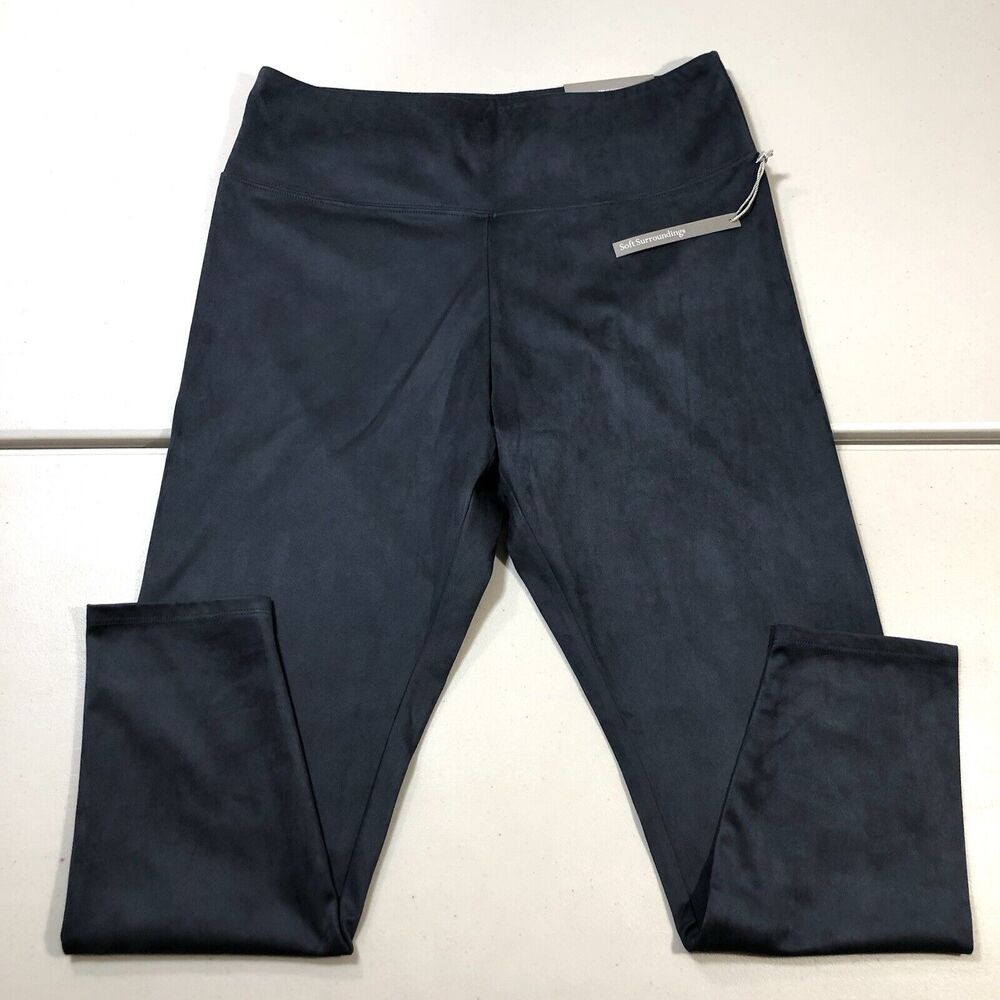 Soft Surroundings Petites SZ PM Faux Suede Leggings Item 3DT29 NWT